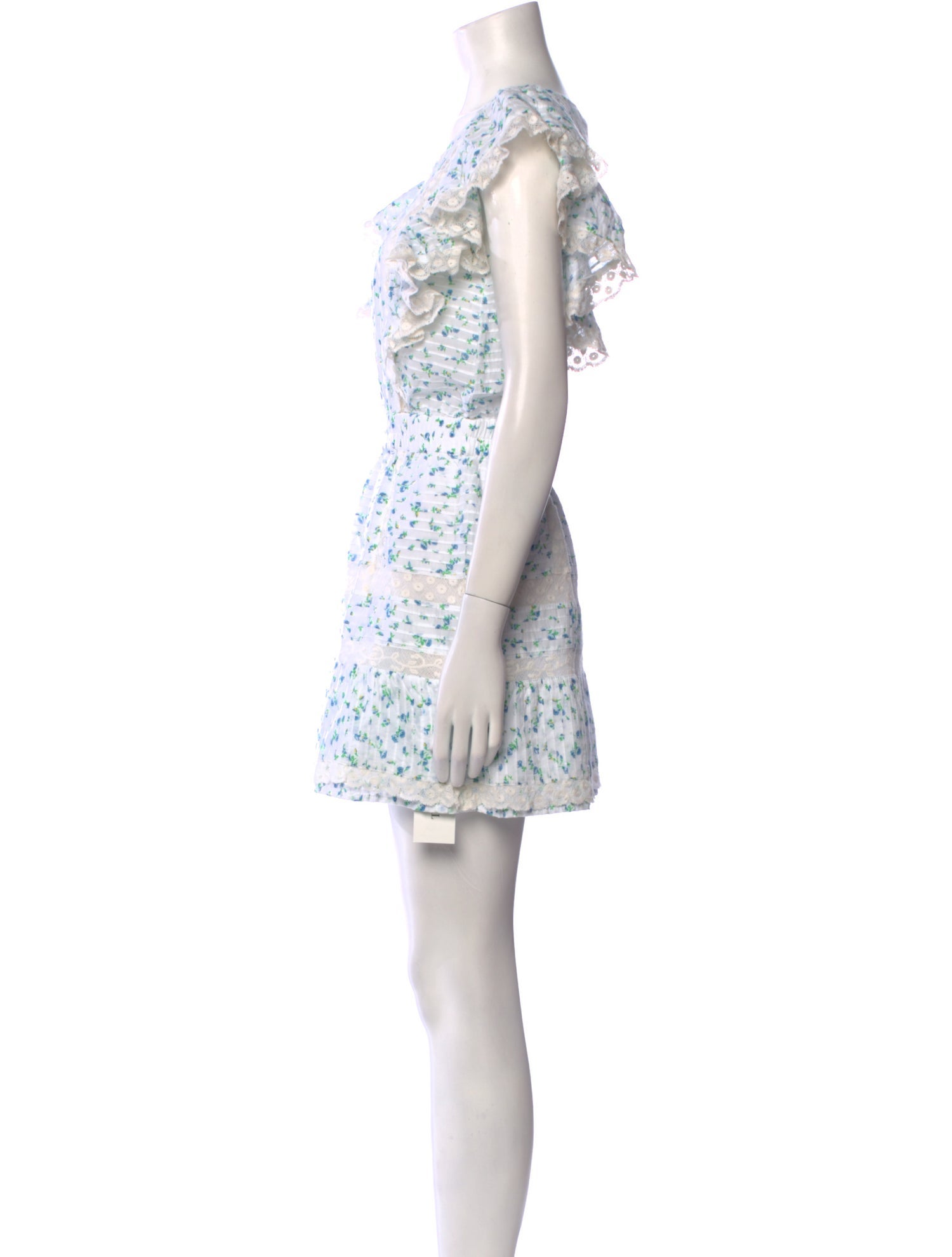 LoveShackFancy Floral Print Mini Dress