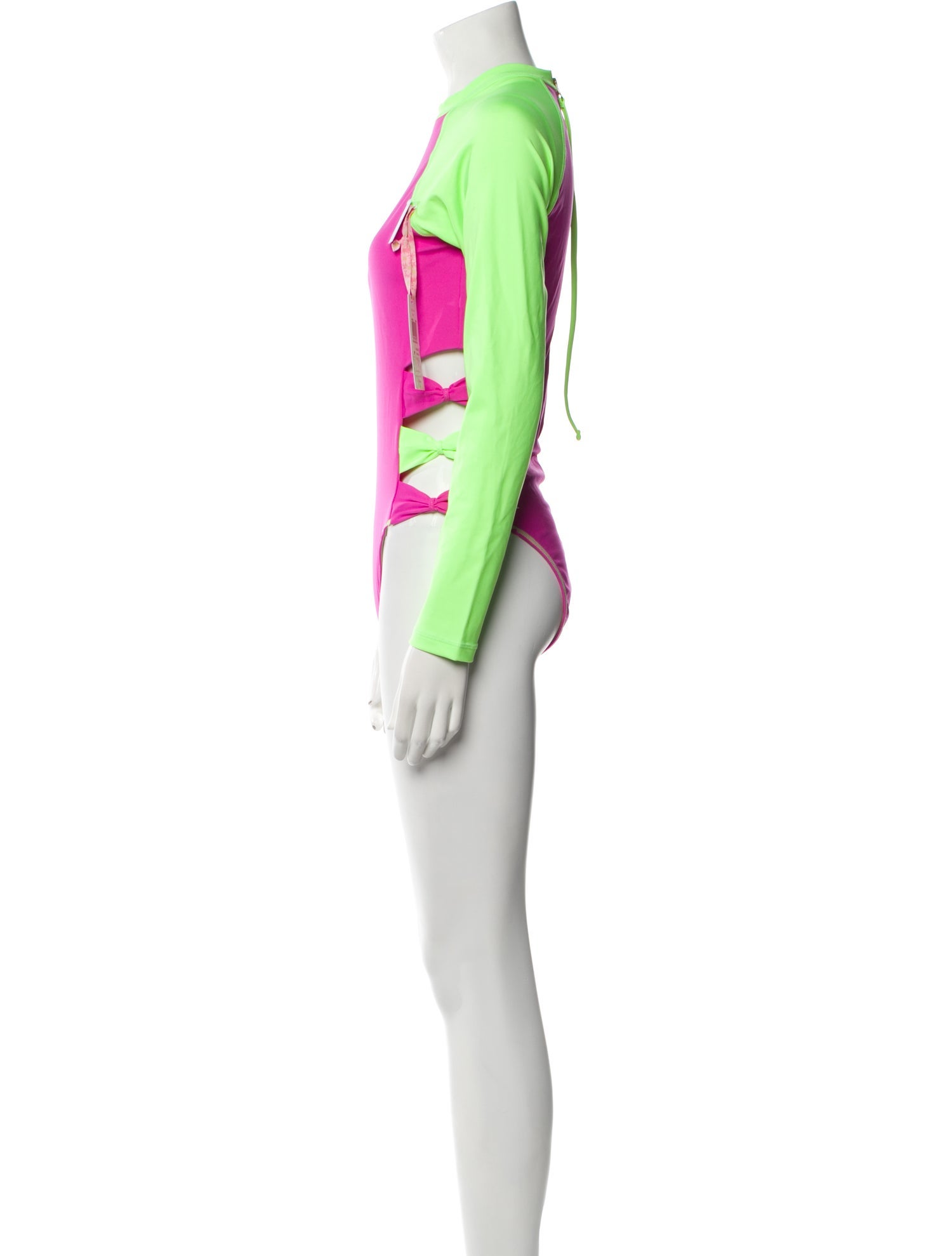 Loveshackfancy X Hurley Colorblock Pattern Lasercut Accents One-Piece w/ Tags