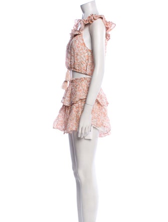 LoveShackFancy Printed Tassel Accents Skirt Set