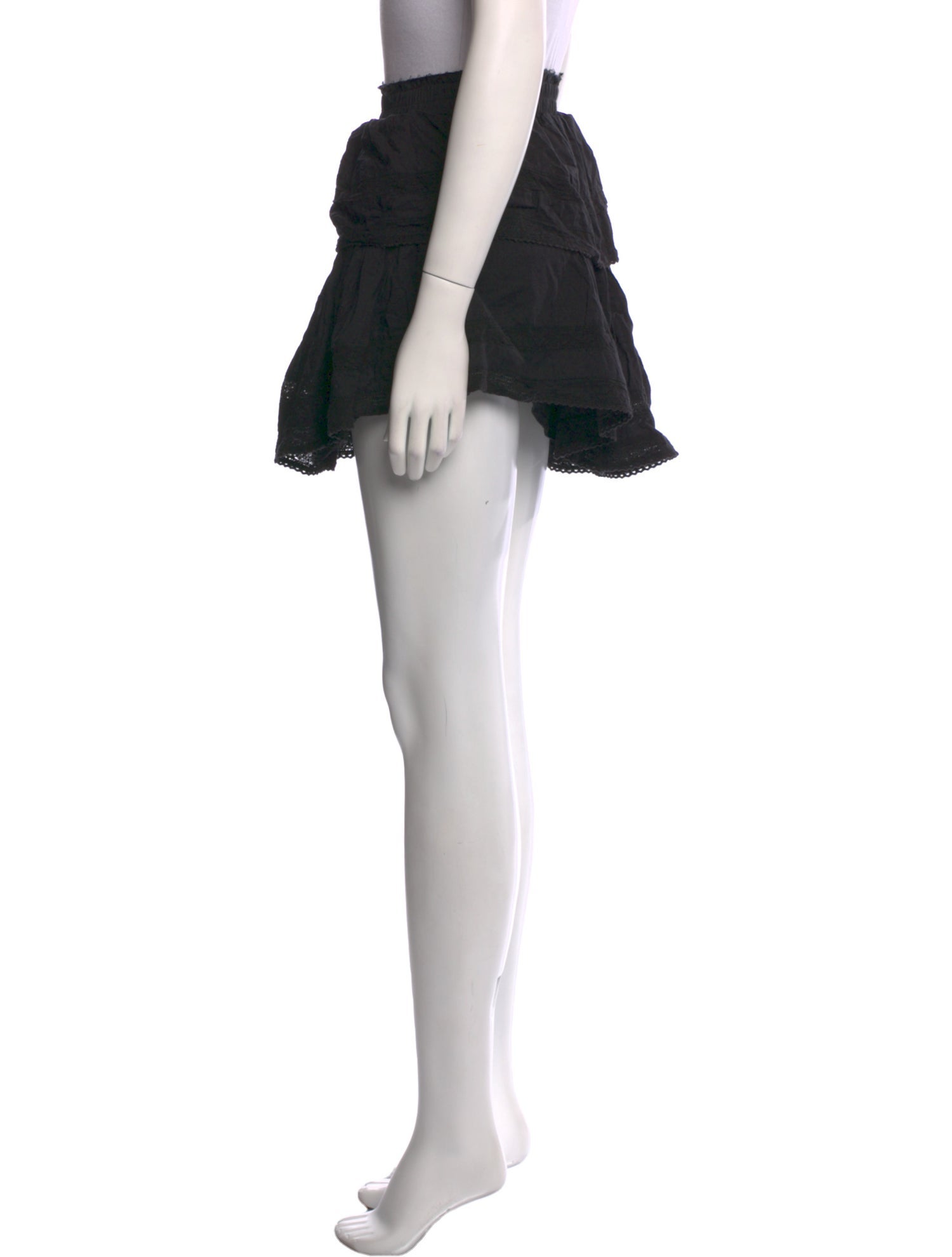 LoveShackFancy Ruffle Embellishment Mini Skirt