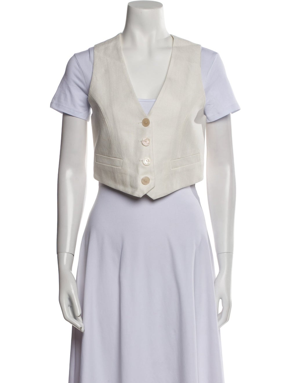 LoveShackFancy Evening Jacket Blue Collarless - image 1