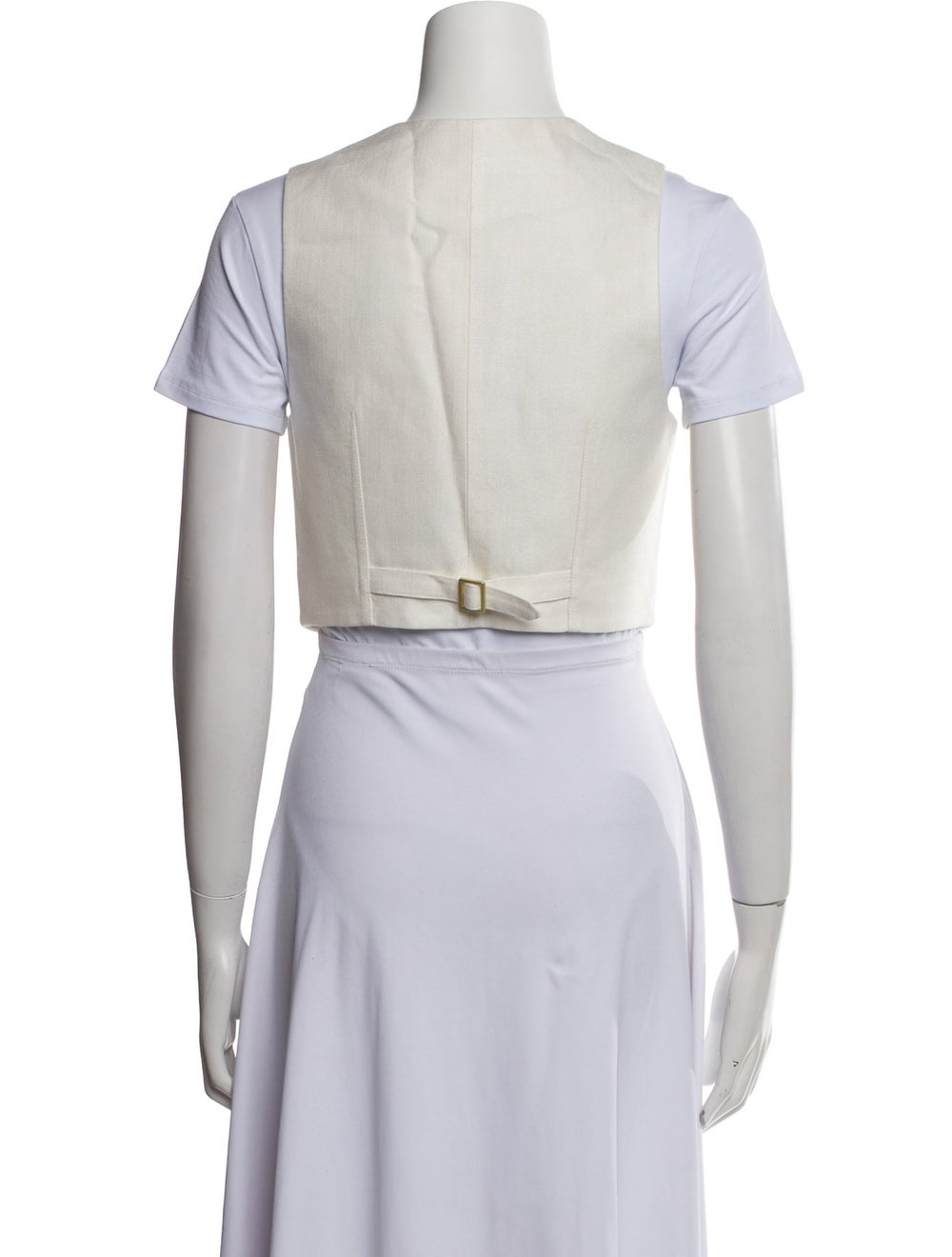 LoveShackFancy Evening Jacket Blue Collarless - image 3