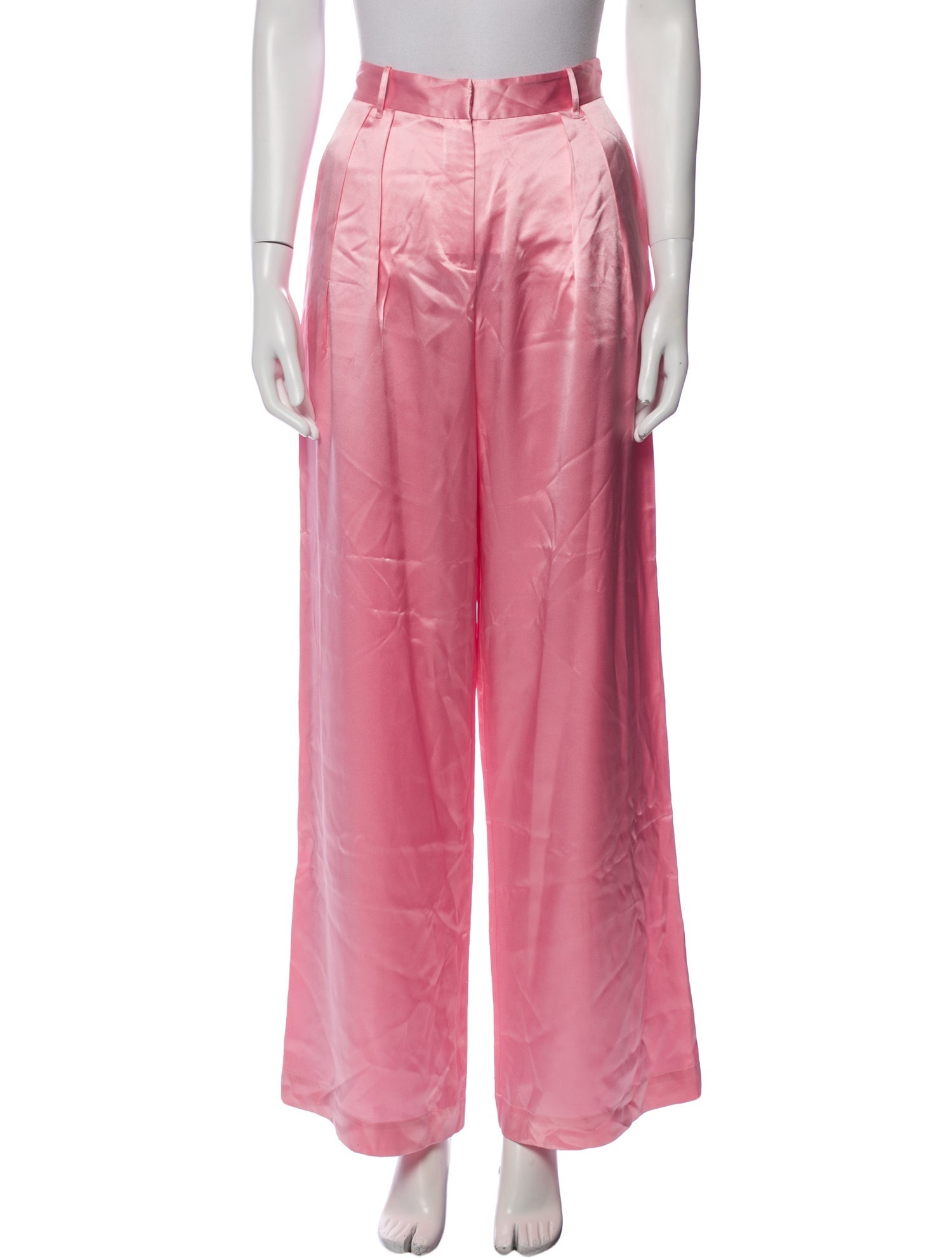 LoveShackFancy Silk Wide Leg Pants