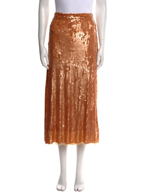 LoveShackFancy Nylon Midi Length Skirt