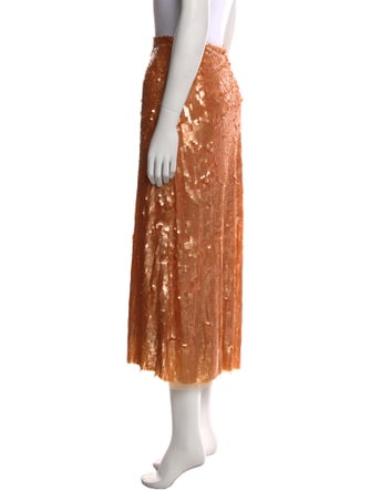 LoveShackFancy Nylon Midi Length Skirt