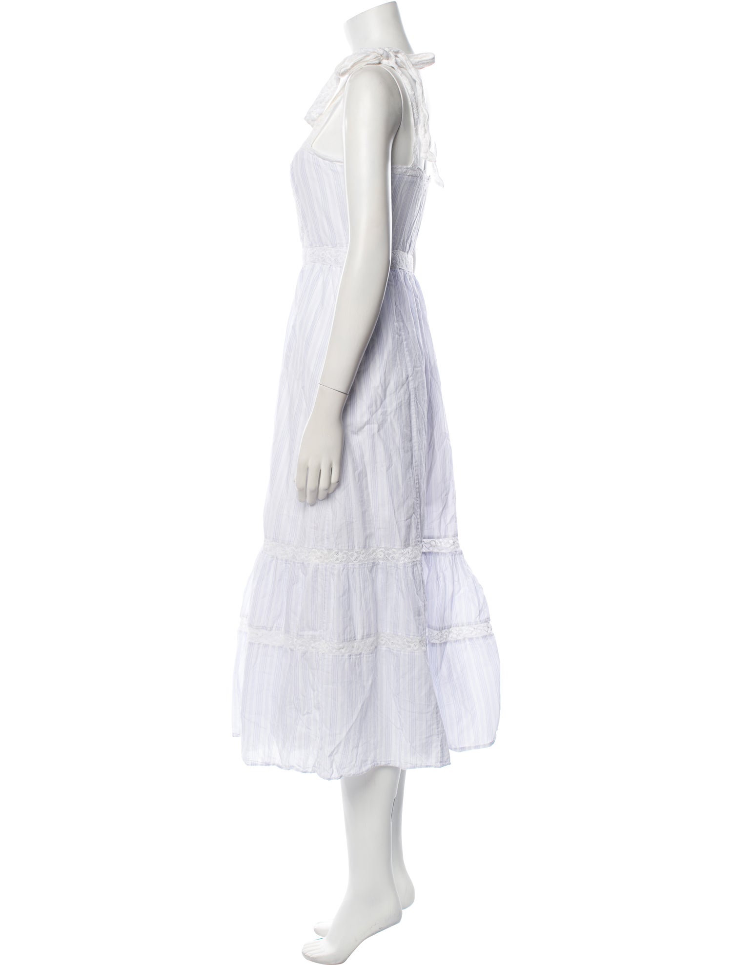 LoveShackFancy Square Neckline Midi Length Dress