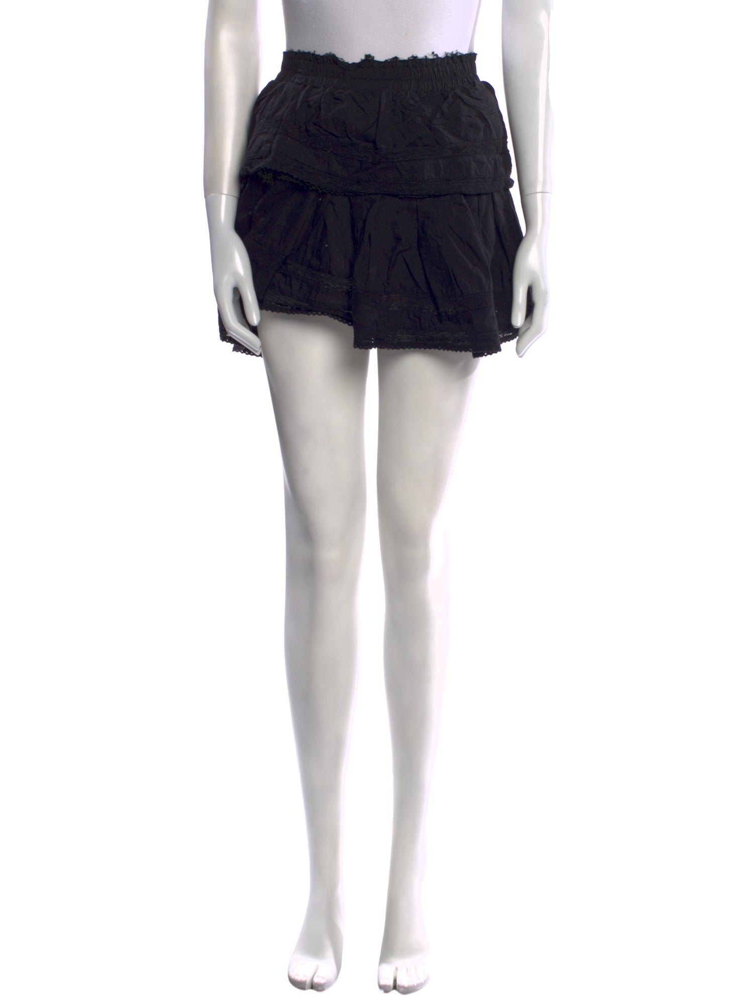 LoveShackFancy Ruffle Embellishment Mini Skirt