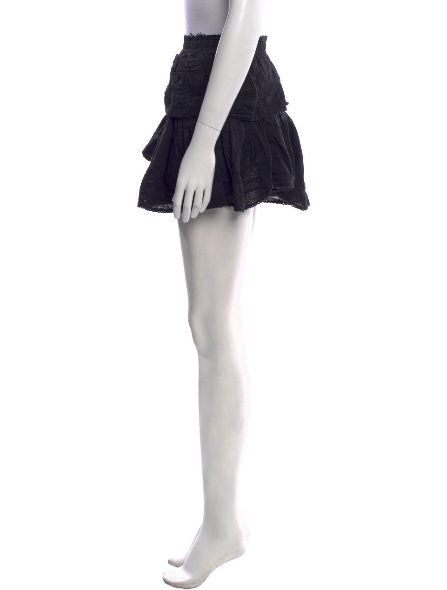 LoveShackFancy Ruffle Embellishment Mini Skirt