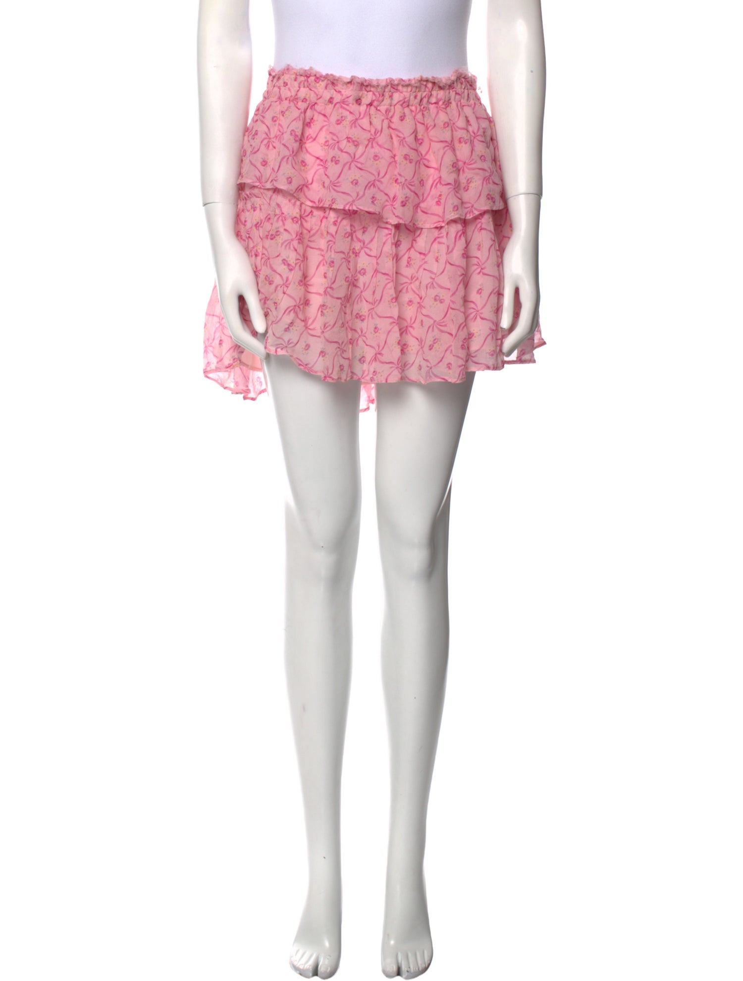 LoveShackFancy Silk Mini Skirt