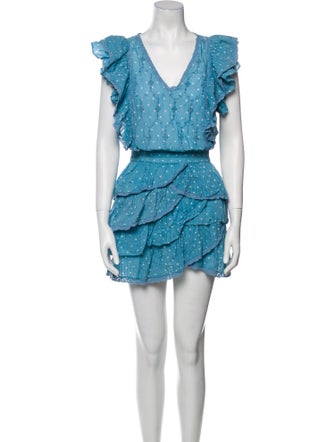 LoveShackFancy Polka Dot Print Mini Dress