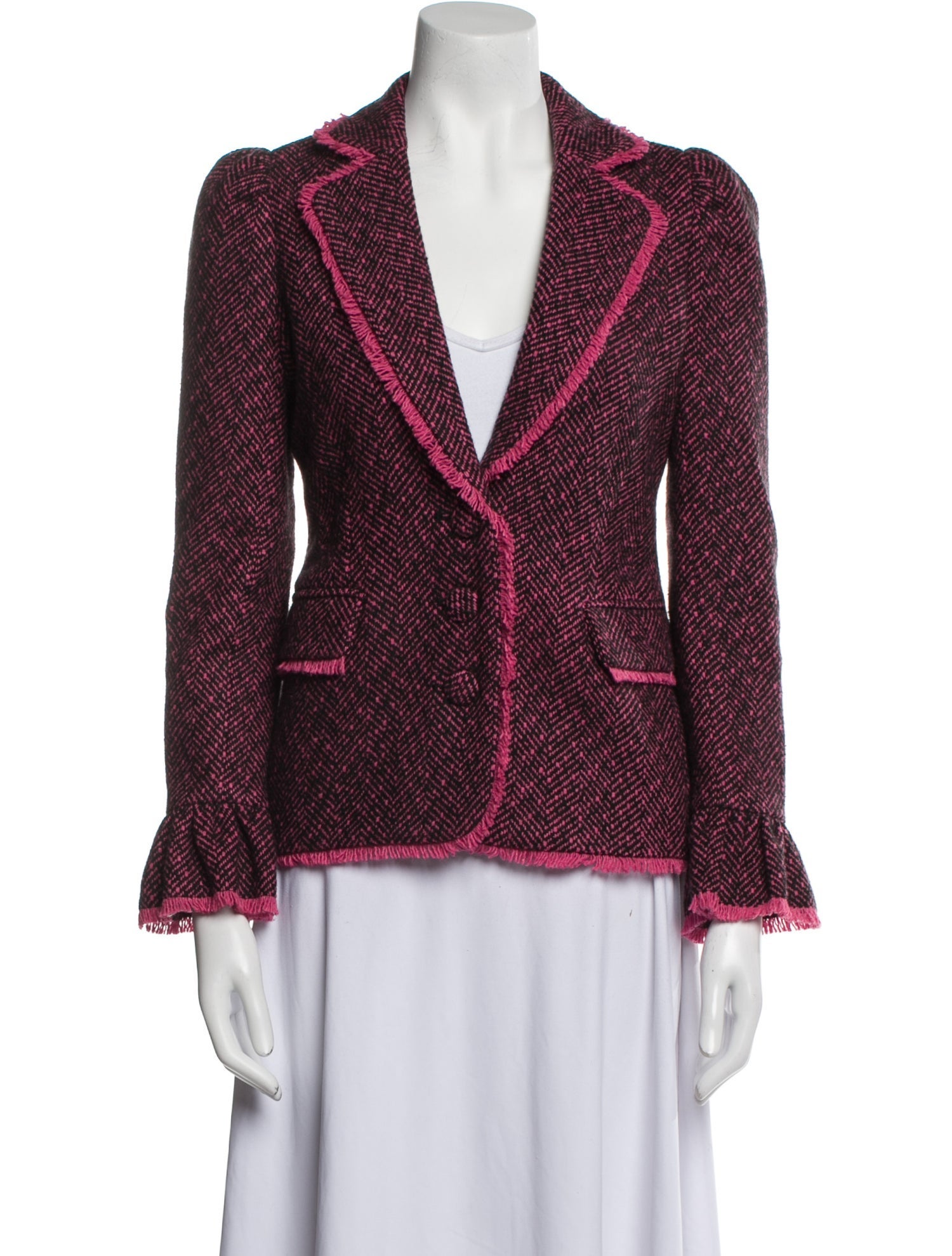 LoveShackFancy Tweed Pattern Blazer