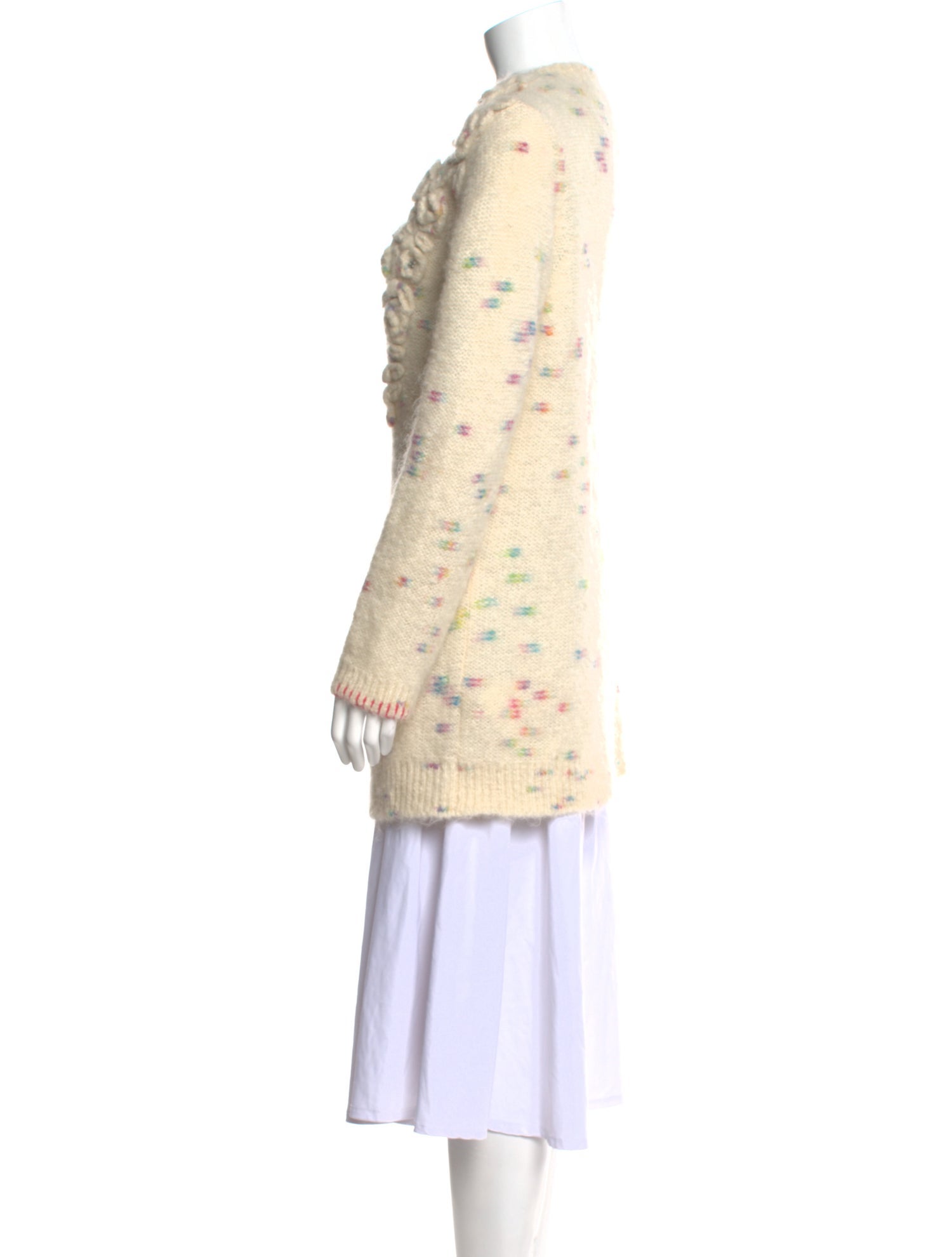 LoveShackFancy Printed V-Neck Sweater