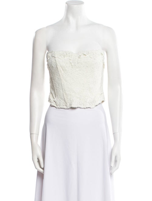 LoveShackFancy Strapless Crop Top