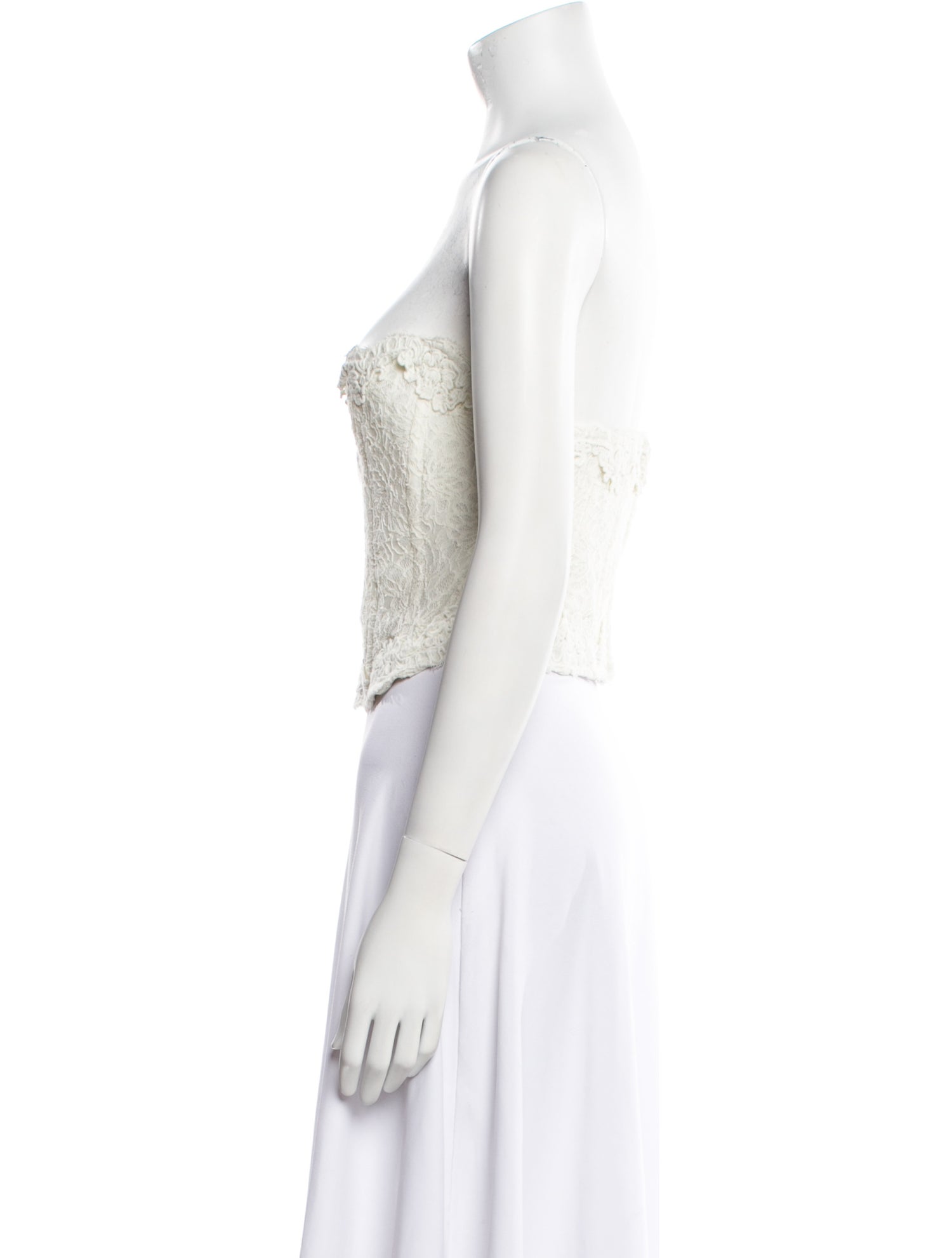 LoveShackFancy Strapless Crop Top