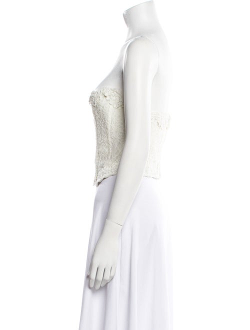 LoveShackFancy Strapless Crop Top