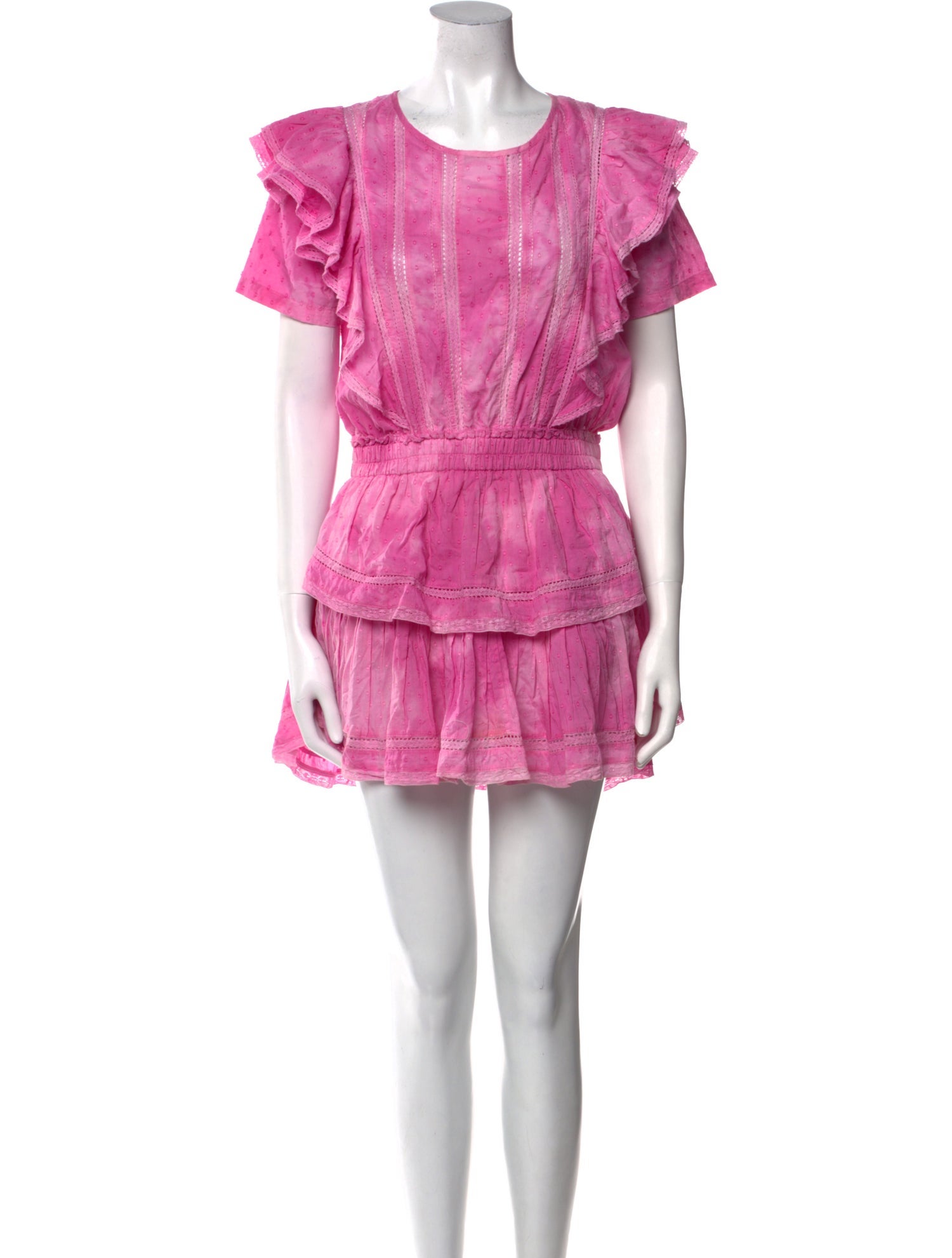 LoveShackFancy Tie-Dye Print Mini Dress