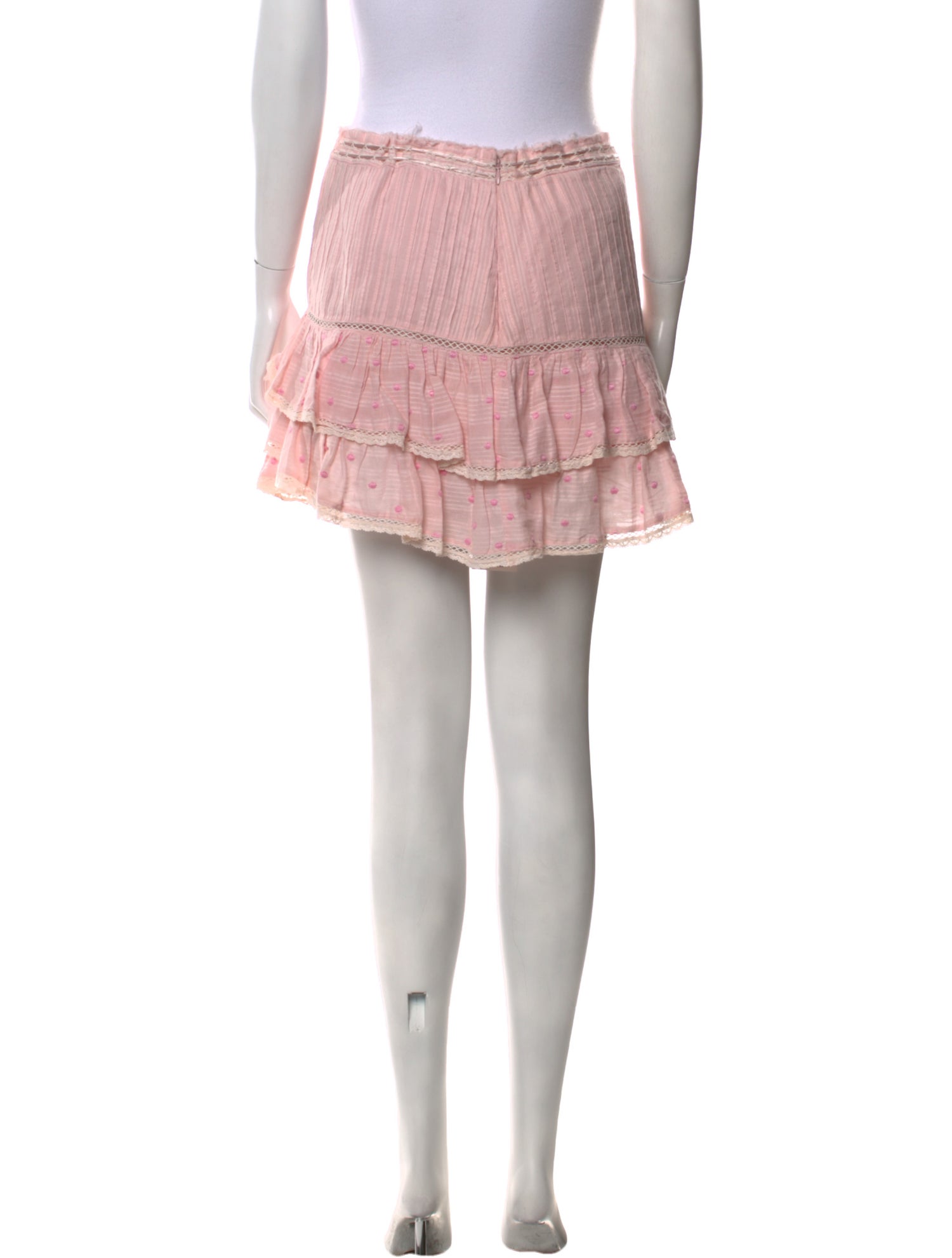 LoveShackFancy Ruffle Embellishment Mini Skirt