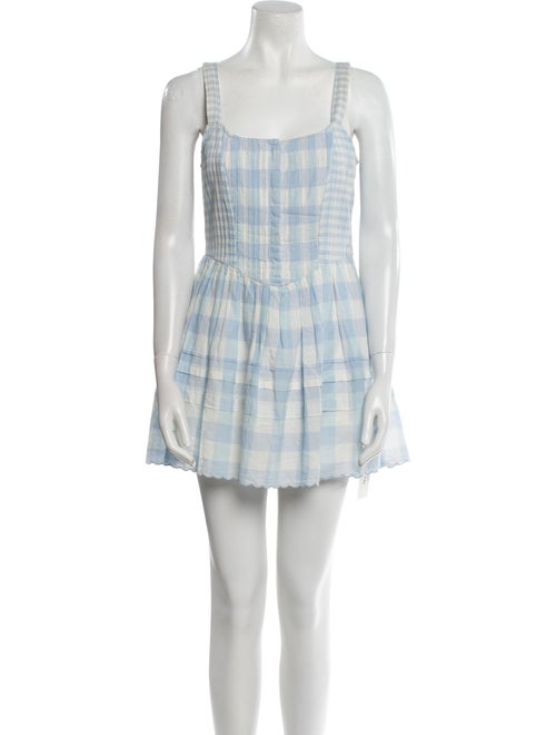 LoveShackFancy Plaid Print Mini Dress