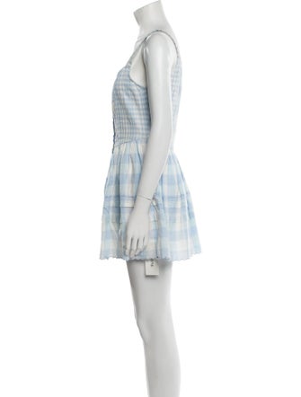LoveShackFancy Plaid Print Mini Dress