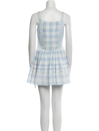 LoveShackFancy Plaid Print Mini Dress
