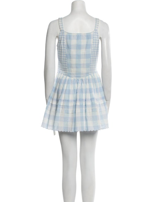 LoveShackFancy Plaid Print Mini Dress