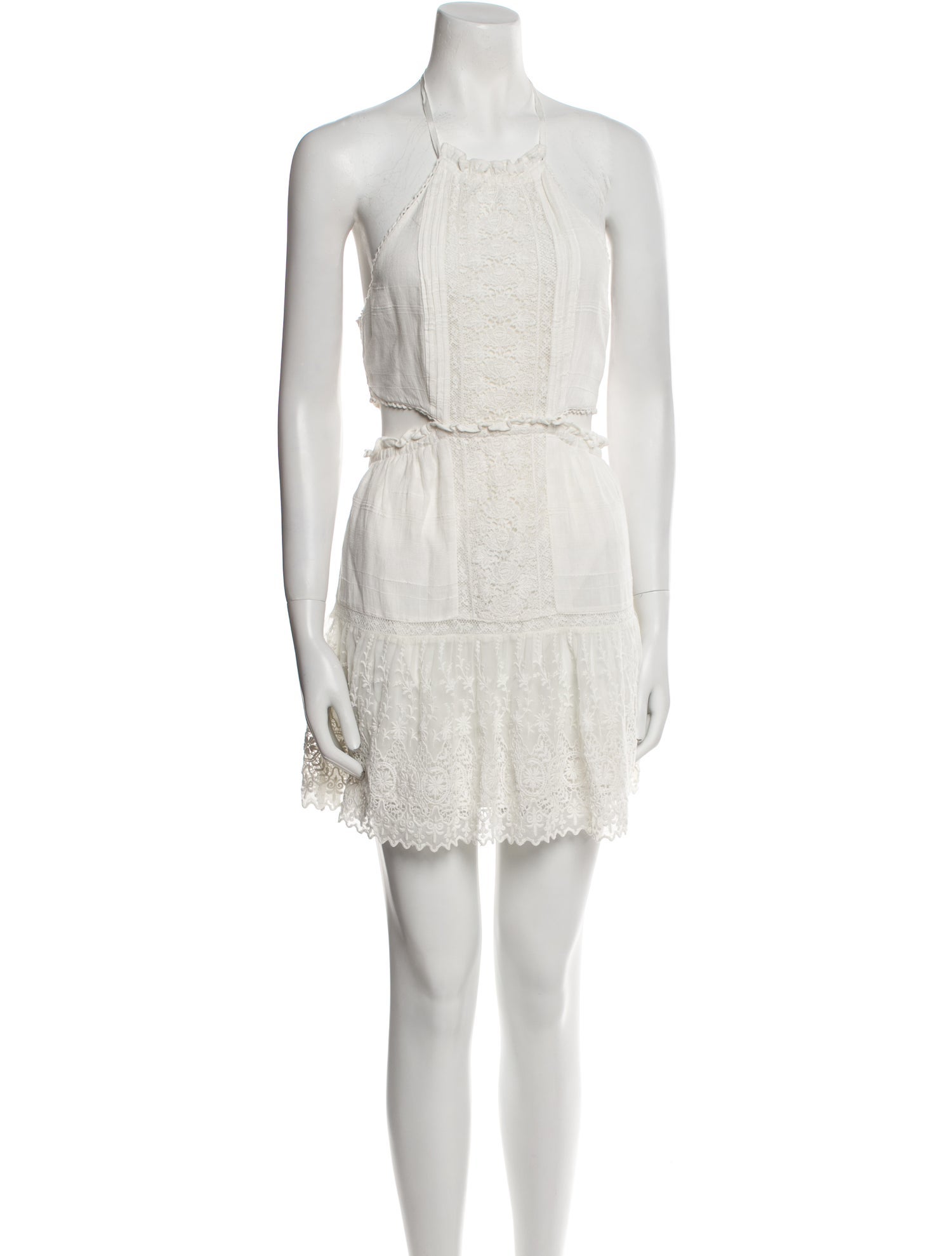 LoveShackFancy Halterneck Mini Dress