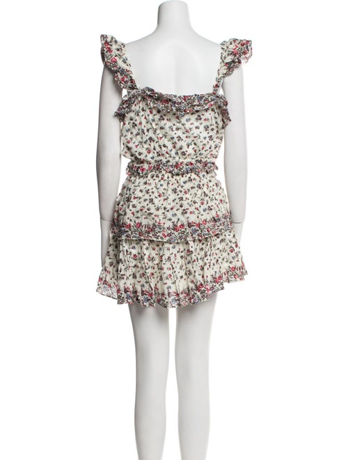 LoveShackFancy Floral Print Ruffle Embellishment Skirt Set