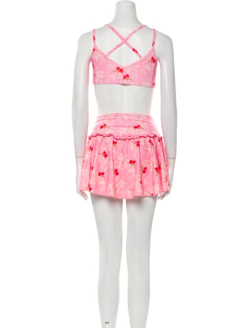 LoveShackFancy Nylon Floral Print Skirt Set