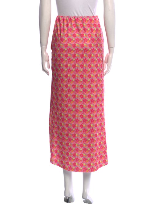 LoveShackFancy Floral Print Midi Length Skirt