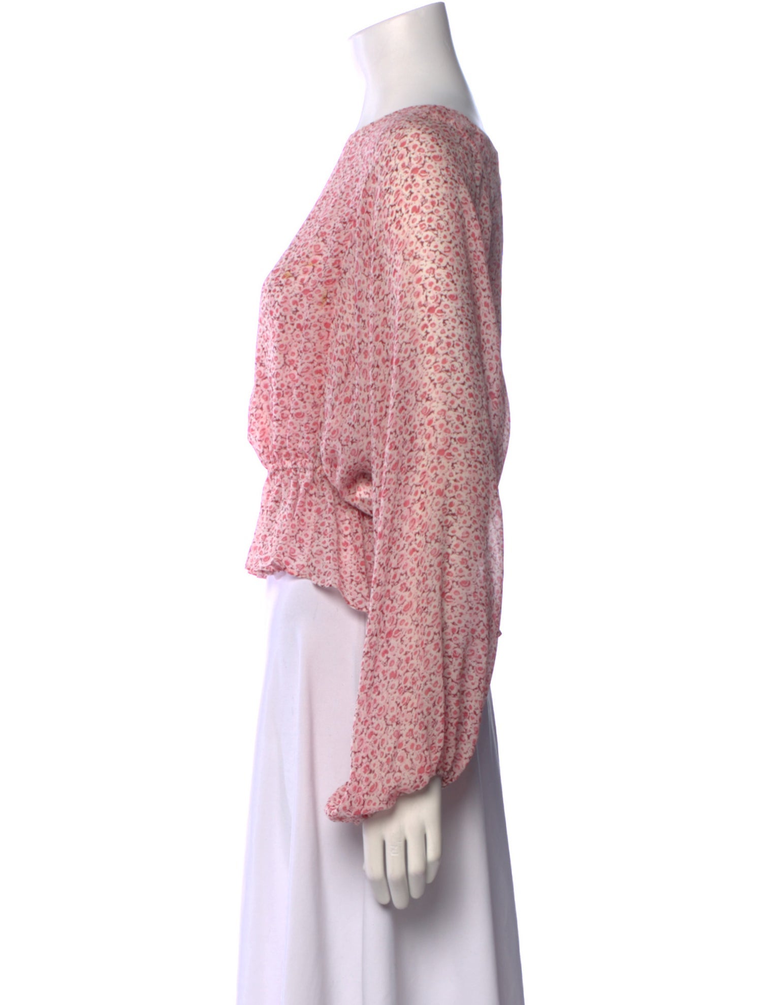 LoveShackFancy Silk Printed Crop Top