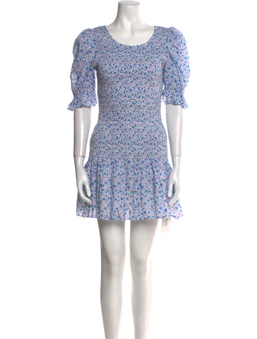 LoveShackFancy Floral Print Mini Dress