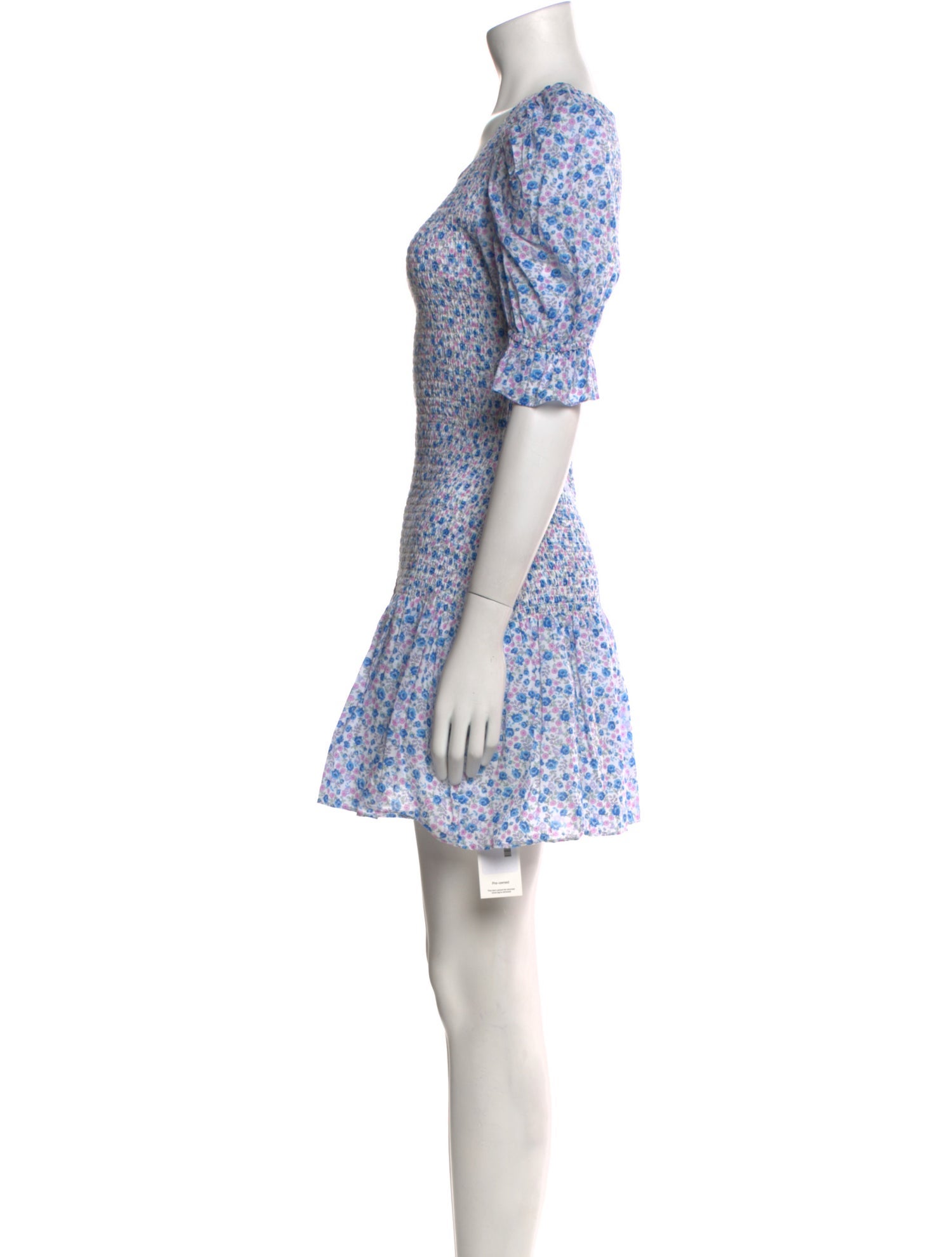 LoveShackFancy Floral Print Mini Dress