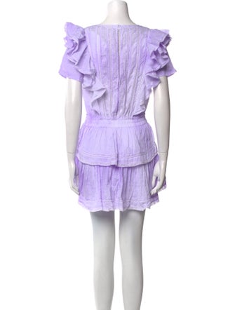 LoveShackFancy Scoop Neck Mini Dress