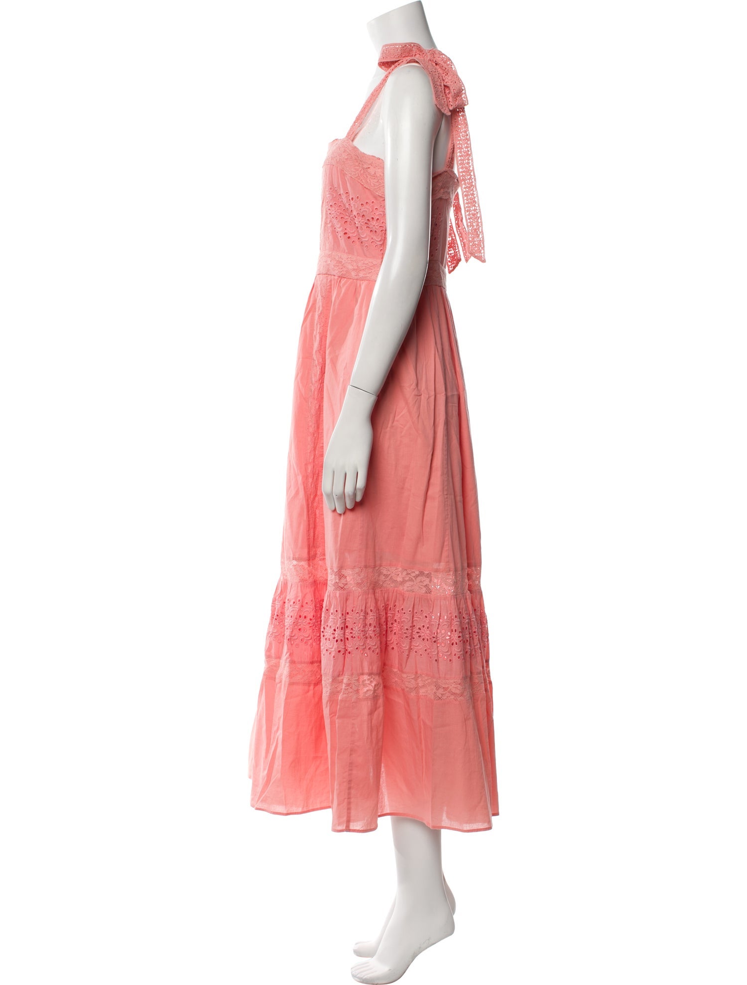 LoveShackFancy Square Neckline Long Dress