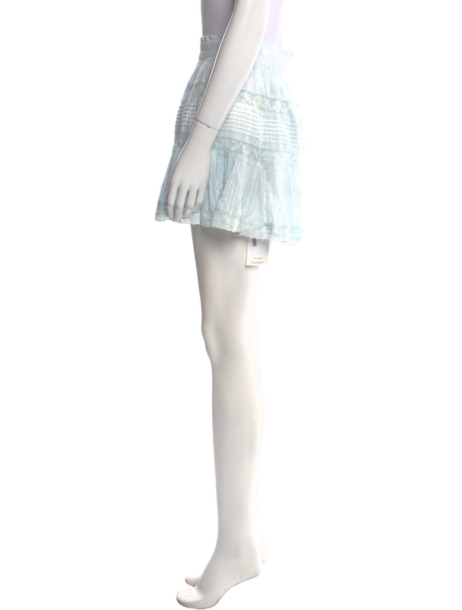 LoveShackFancy Lace Trim Embellishment Mini Skirt