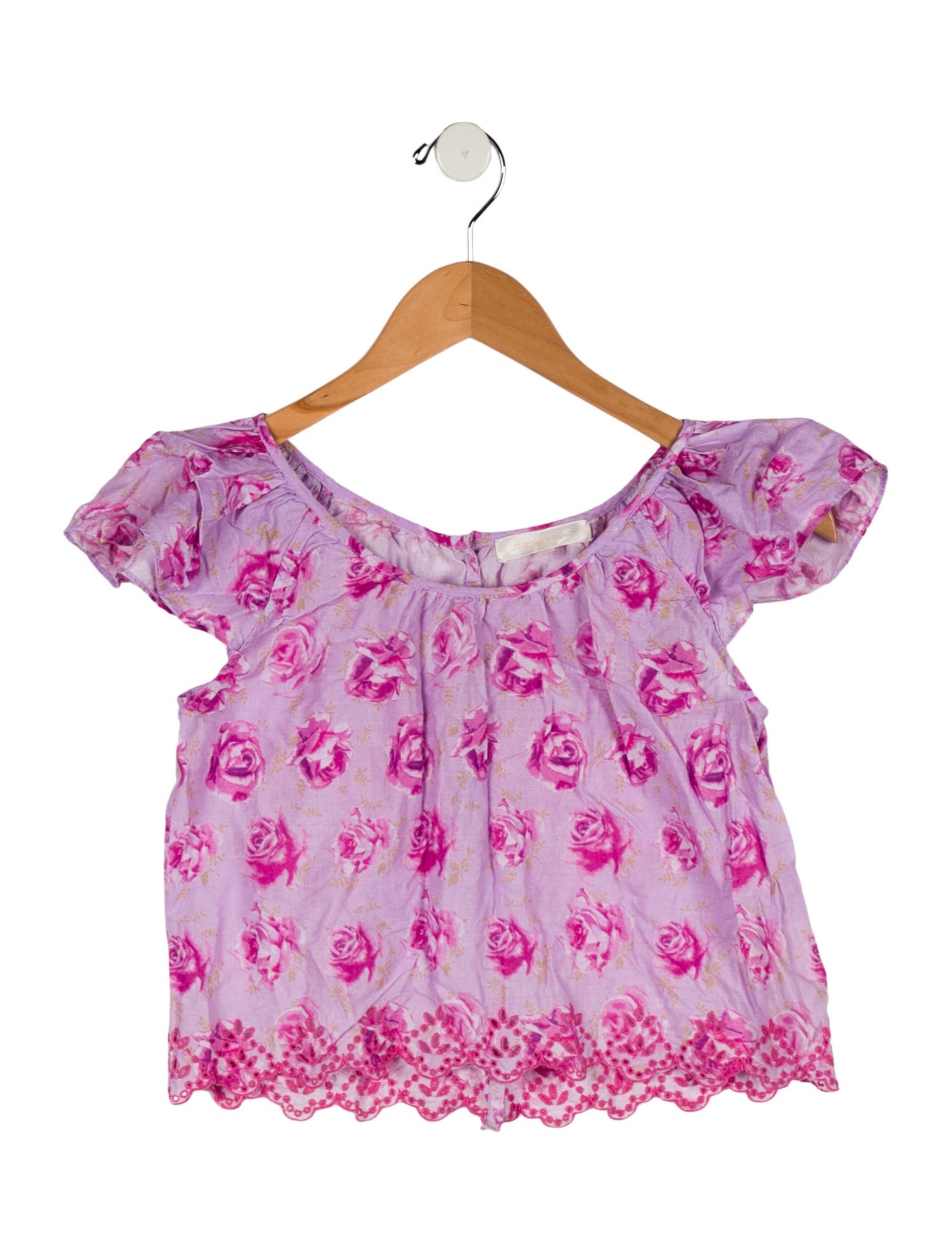 LoveShackFancy Floral Print Top