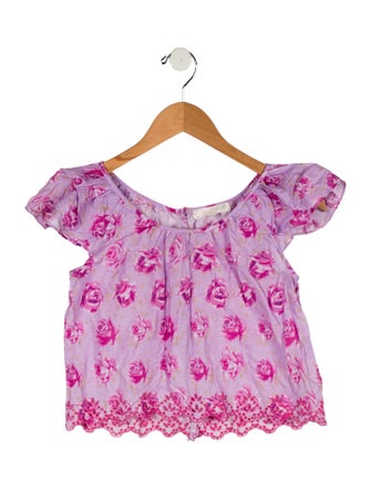 LoveShackFancy Floral Print Top