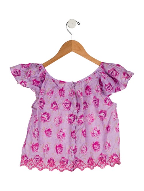 LoveShackFancy Floral Print Top