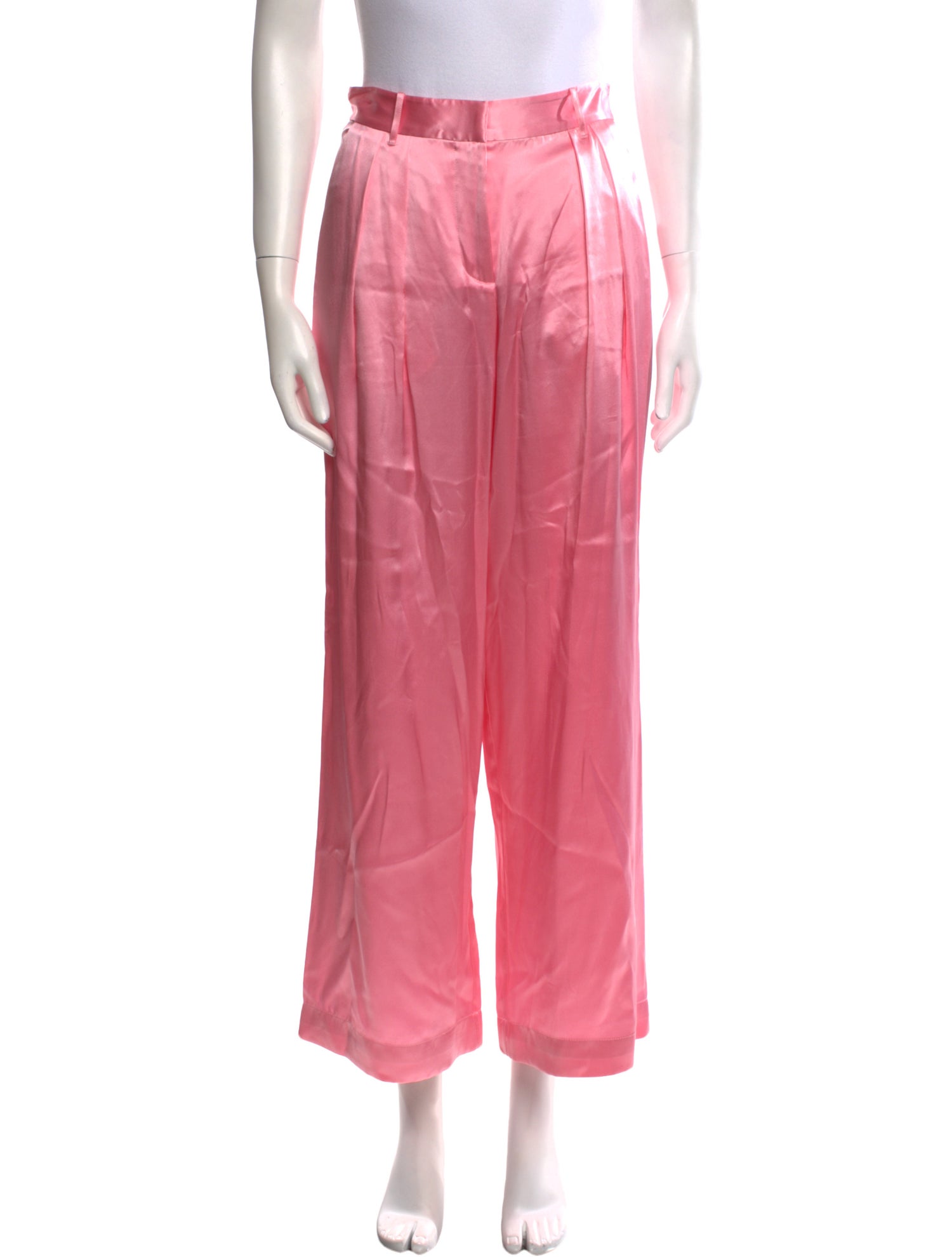 LoveShackFancy Silk Wide Leg Pants