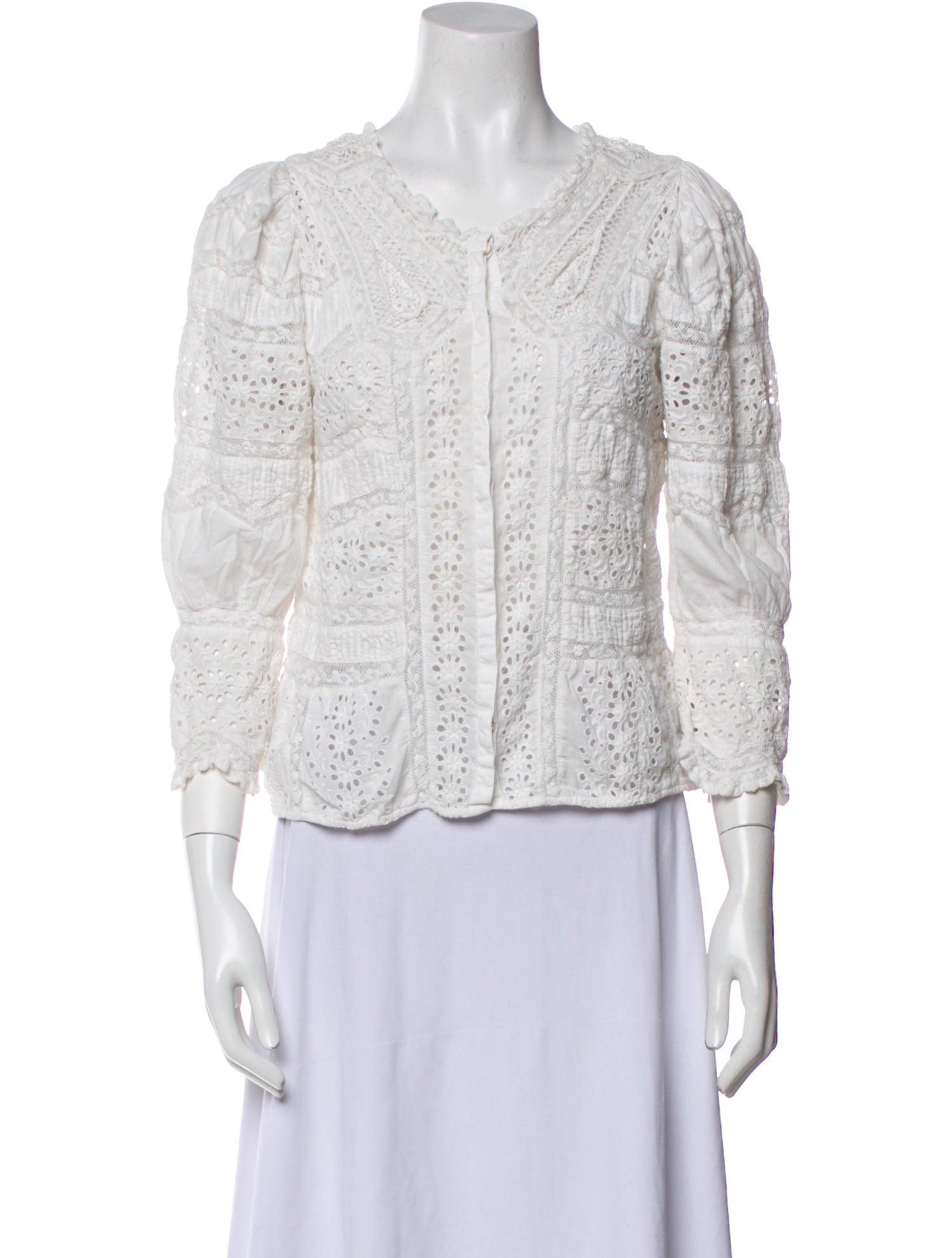 LoveShackFancy Tweed Pattern Evening Jacket