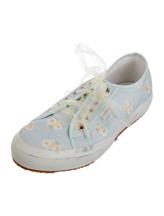 LoveShackFancy Canvas Floral Print Sneakers