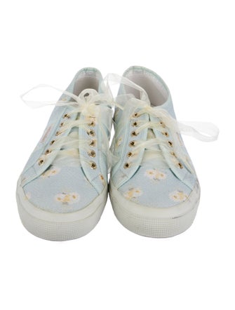 LoveShackFancy Canvas Floral Print Sneakers