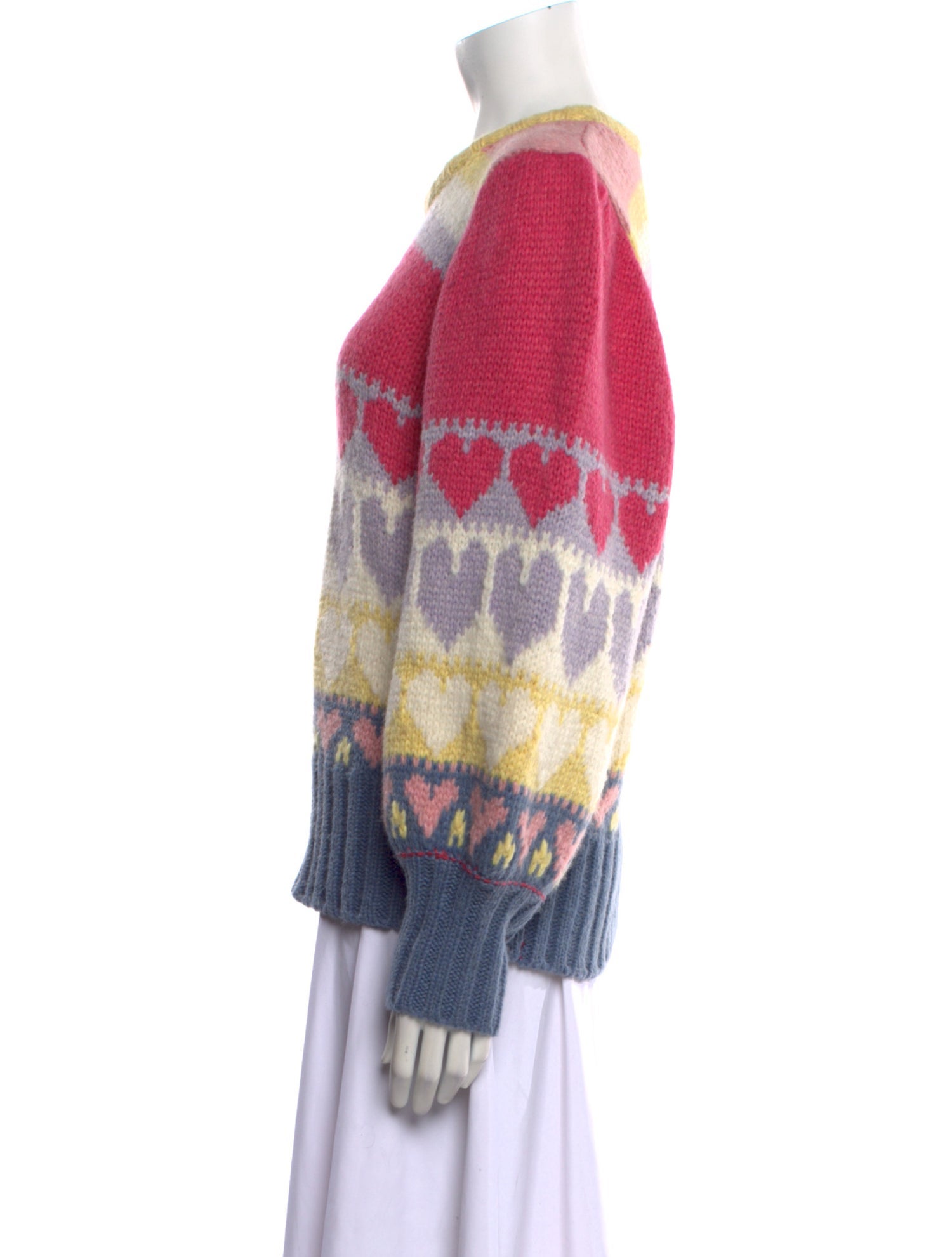 LoveShackFancy Striped Crew Neck Sweater