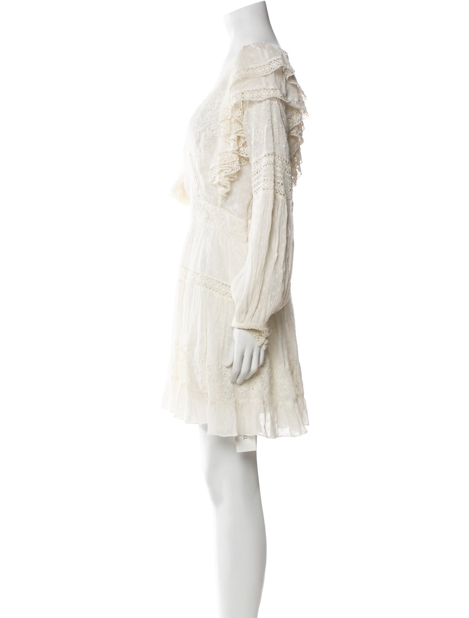 LoveShackFancy V-Neck Mini Dress