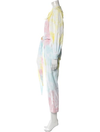 LoveShackFancy Tie-Dye Print Scoop Neck Jumpsuit