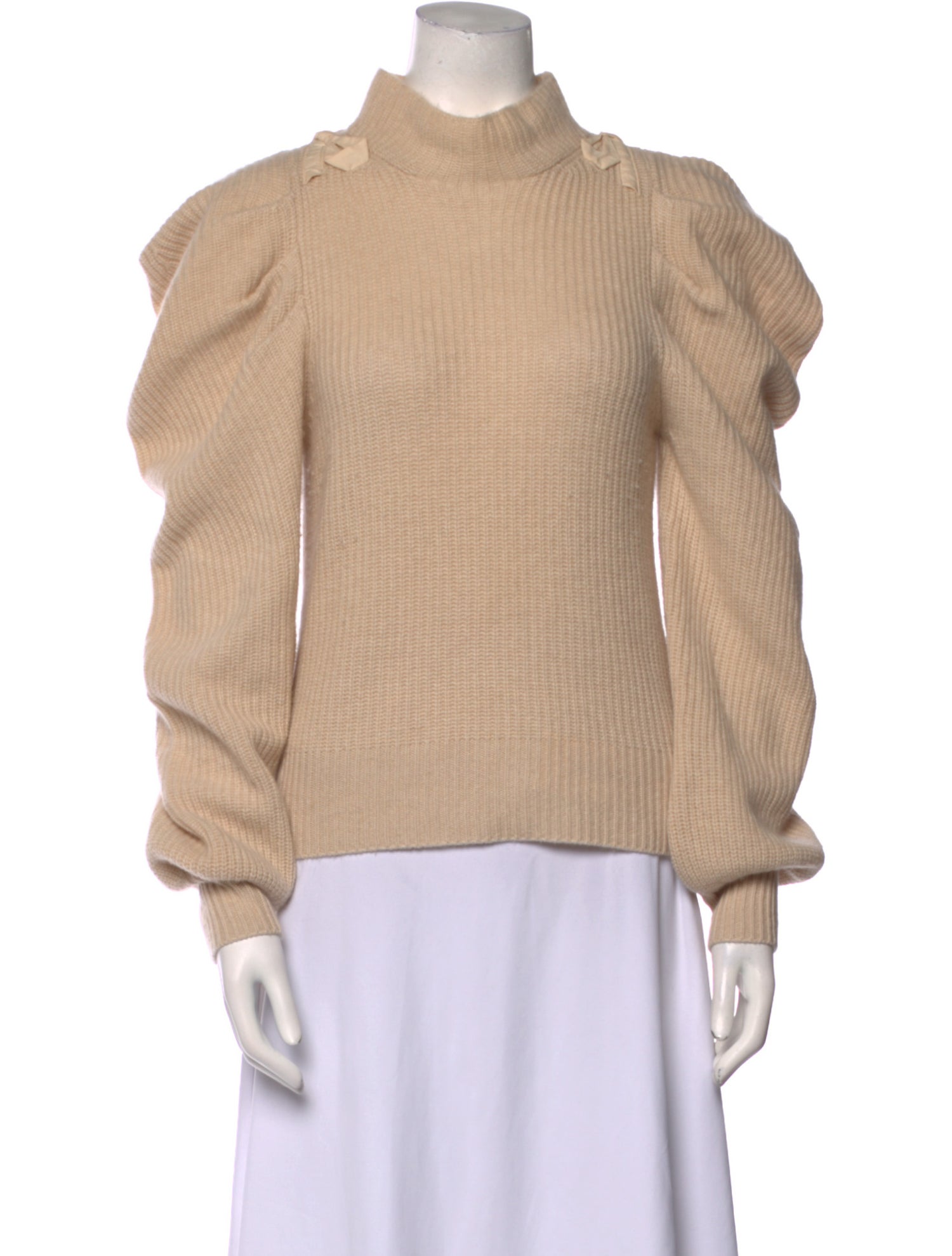 LoveShackFancy Cashmere Mock Neck Sweater