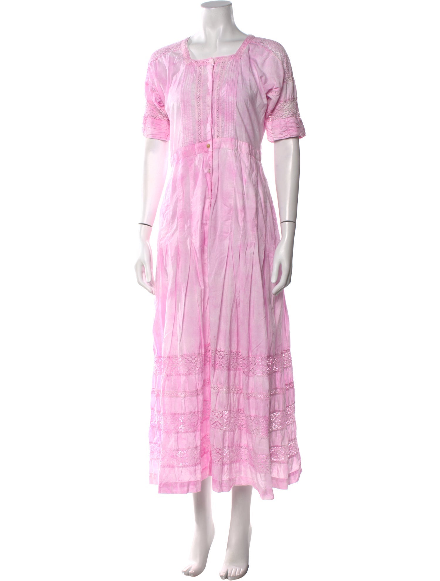 LoveShackFancy Tie-Dye Print Long Dress