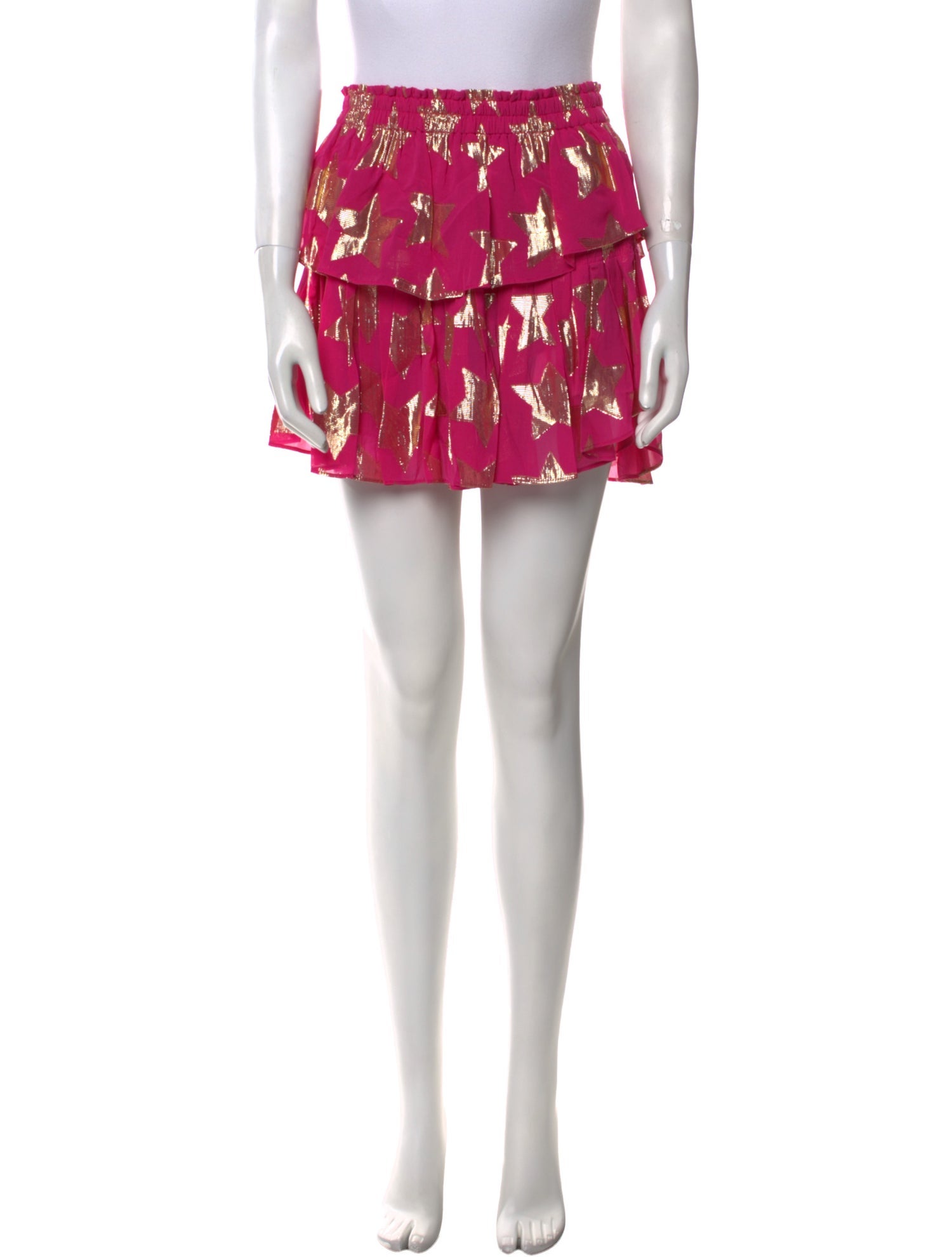 LoveShackFancy Floral Print Mini Skirt