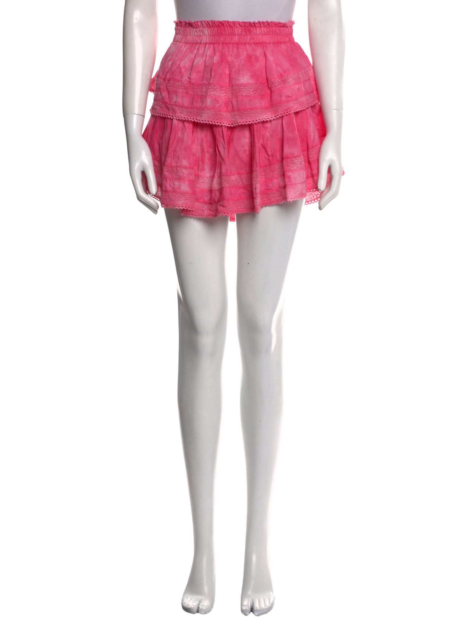 LoveShackFancy Ruffle Embellishment Mini Skirt