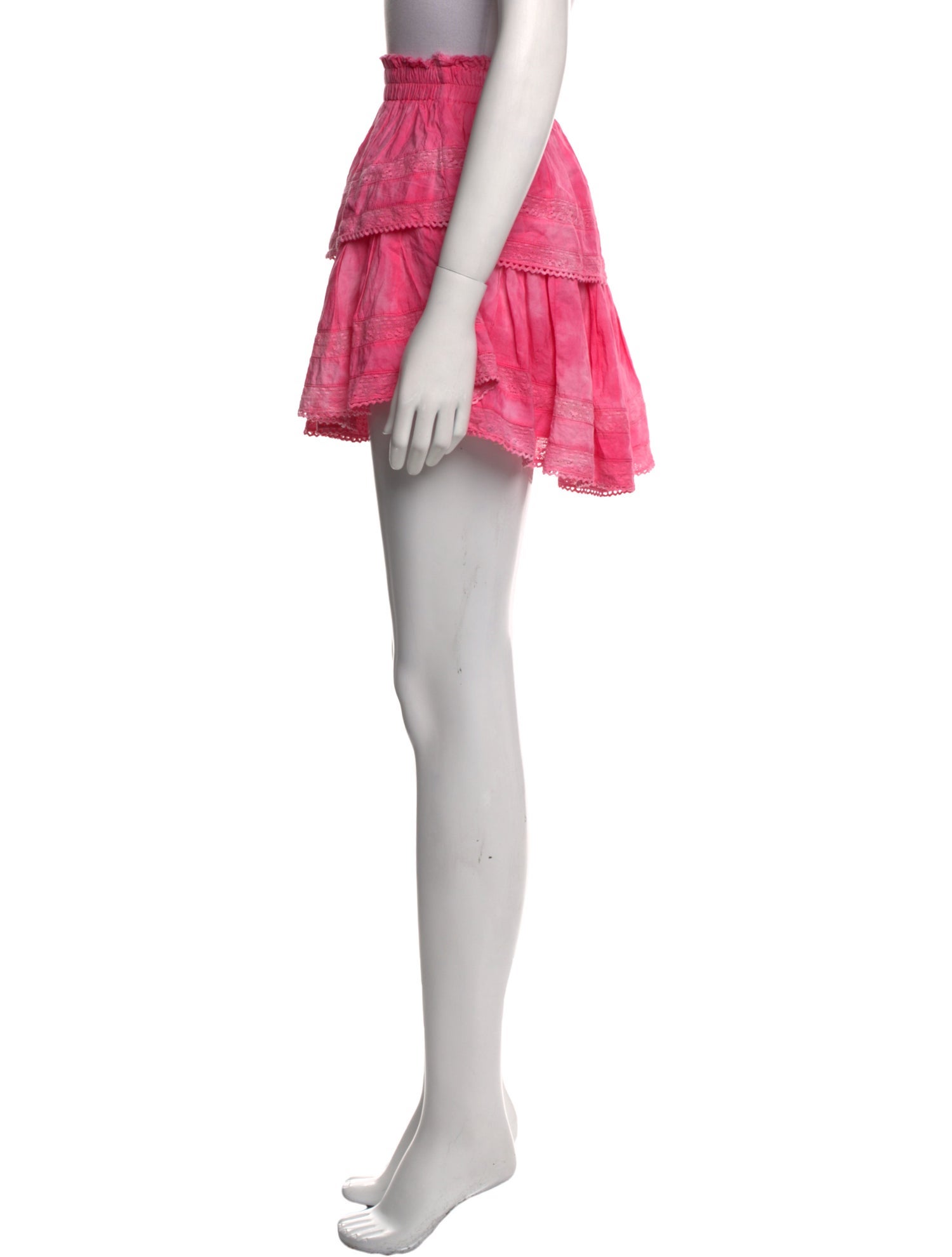 LoveShackFancy Ruffle Embellishment Mini Skirt